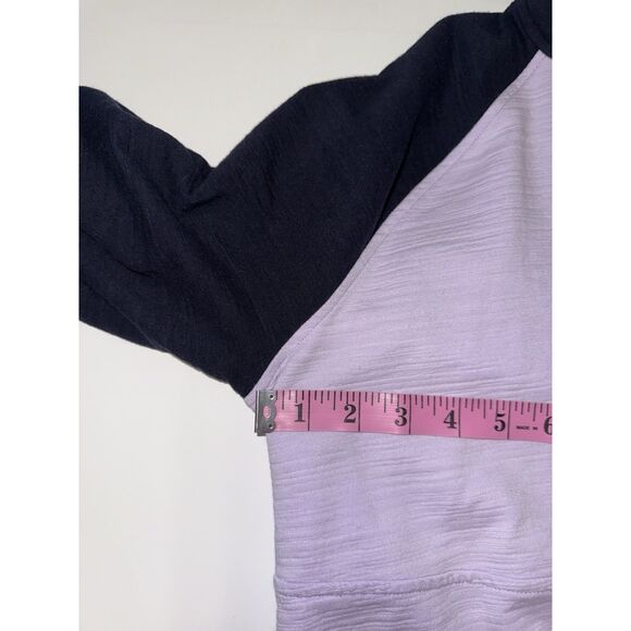 Talbots Slub Terry Pullover Sweatshirt Colorblock Raglan UPF Stretch Gym Large - Picture 10 of 15